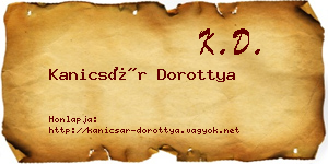 Kanicsár Dorottya névjegykártya